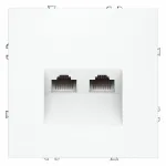Розетка двойная Ethernet RJ-45 без рамки Voltum S70 VLS060202 от ImperiumLoft