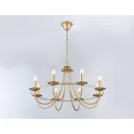 Подвесная люстра со сменной лампой TR9616/8 CGD золото E14/8 max 40W D690*770 от NovaLamp