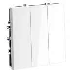 Выключатель трехклавишный без рамки Voltum S70 VLS030101 от ImperiumLoft