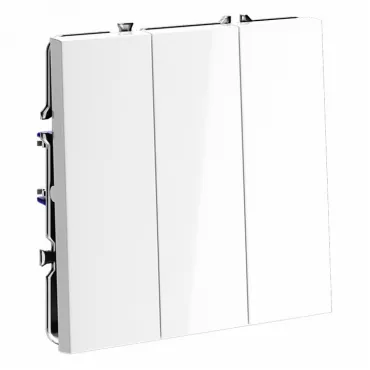 Выключатель трехклавишный без рамки Voltum S70 VLS030101