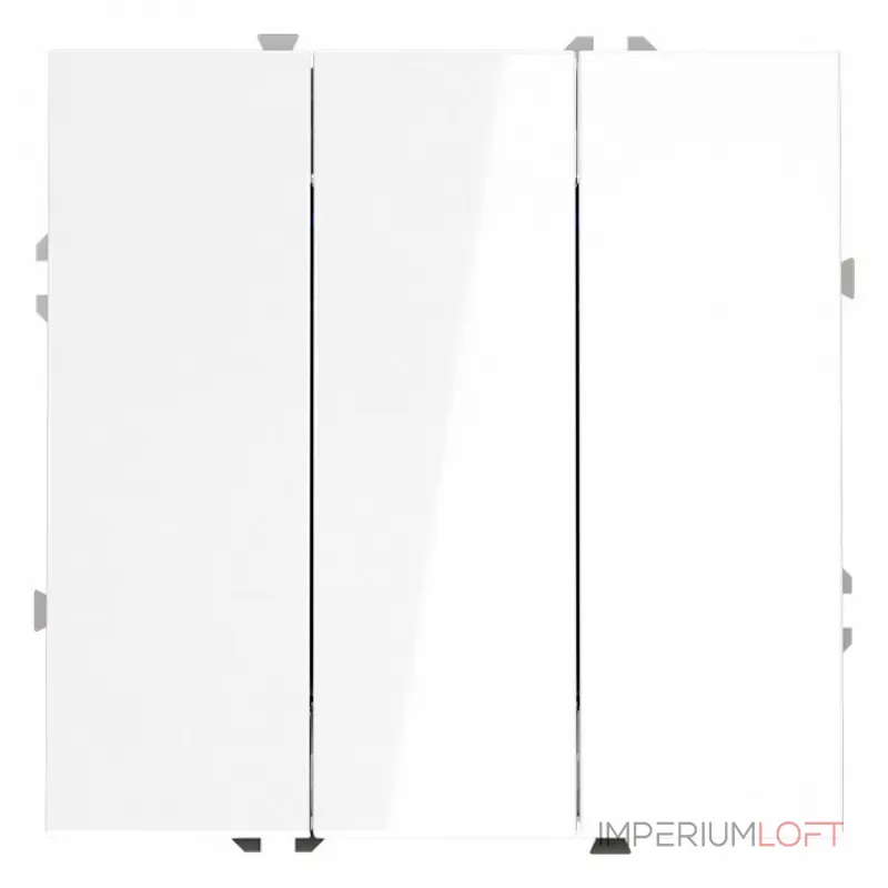 Выключатель трехклавишный без рамки Voltum S70 VLS030101 от ImperiumLoft