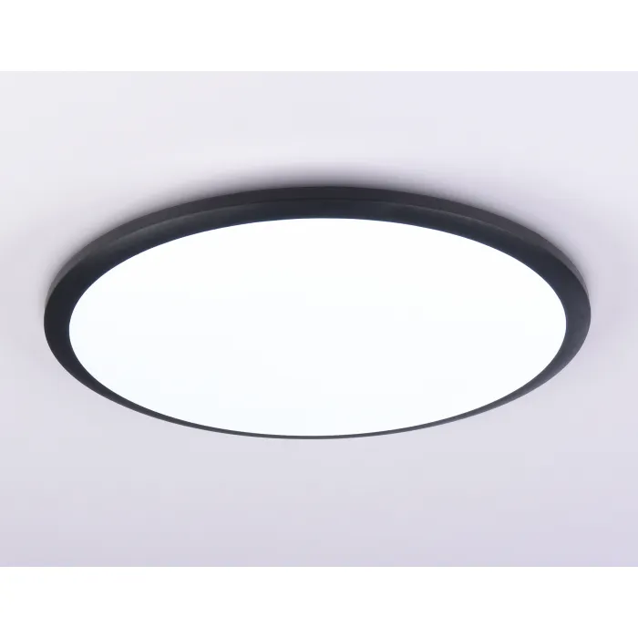 Потолочный светодиодный светильник FZ1235 BK черный IP44 48W 6400К D450*55 (Без ПДУ) от NovaLamp