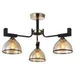 Подвесная люстра TR9098/3 BK/GD/TI черный/золото/янтарь E27*3 max 40W D600*316 от NovaLamp