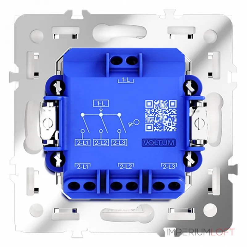 Выключатель трехклавишный без рамки Voltum S70 VLS030101 от ImperiumLoft