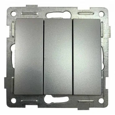 Выключатель трехклавишный без рамки Gusi Electric BRAVO С10В3-004