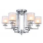 Потолочная люстра TR4418/6 CH/CL/FR хром/прозрачный/белый матовый E27*6 max 40W D748*463 (лампы LED E27*6 10W 4200K в комплекте) от NovaLamp