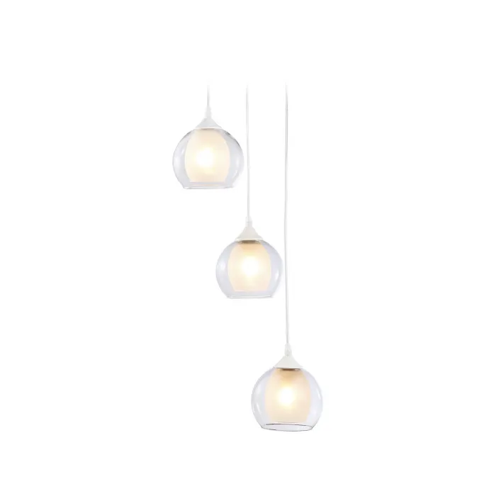Подвесной светильник TR3540/3 WH/CL/FR белый/прозрачный/белый матовый E27*3 max 40W D281*800 от NovaLamp