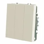 Выключатель трехклавишный без рамки Stekker RSW10-5108-01 49870 от ImperiumLoft