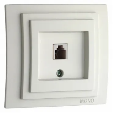Розетка телефонная RJ-11 без рамки Mono Electric Despina / Larissa 500-001925-124 Розетка телефонная RJ-11 без рамки Mono Electric Despina / Larissa 500-001925-124