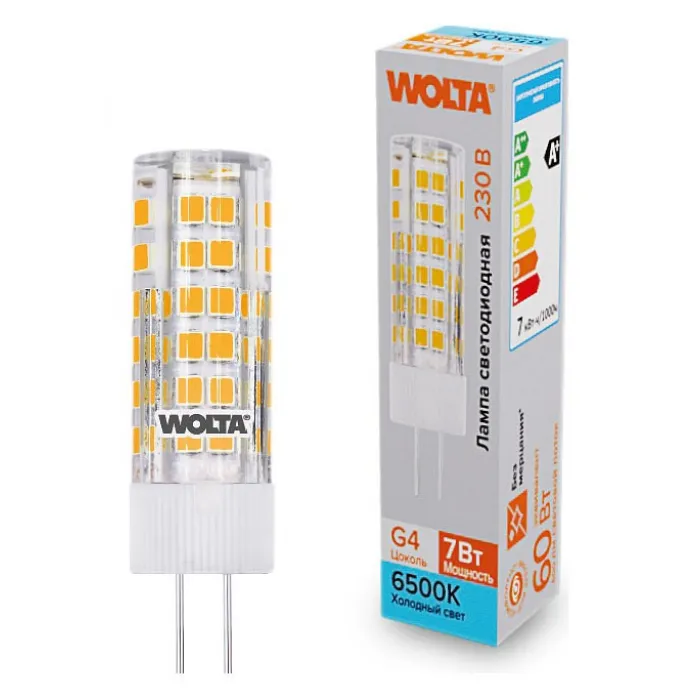 Лампа светодиодная Wolta G4 7Вт 6500K WSTD-JC-220V7W6KG4-C от ImperiumLoft