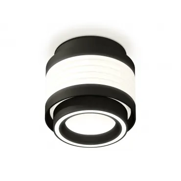 Комплект накладного светильника с акрилом XS8432002 SBK/FR черный песок/белый матовый GX53 (C8432, N8434) от NovaLamp