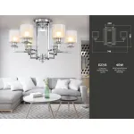Потолочная люстра TR4418/6 CH/CL/FR хром/прозрачный/белый матовый E27*6 max 40W D748*463 (лампы LED E27*6 10W 4200K в комплекте) от NovaLamp