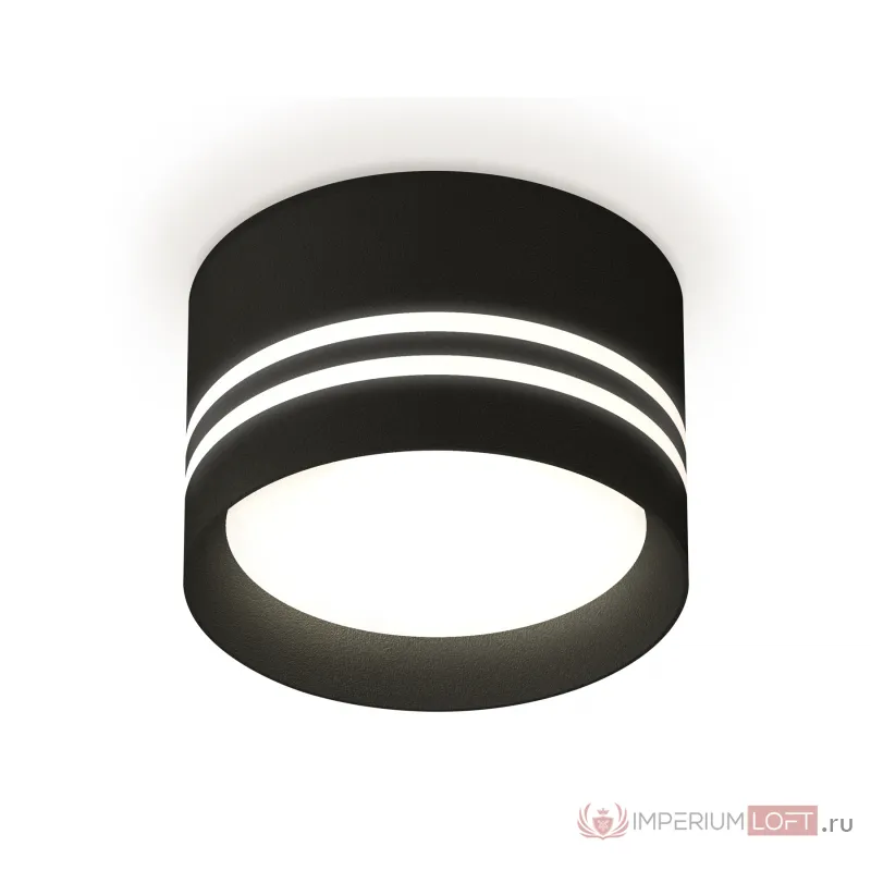 Комплект накладного светильника с акрилом XS8102021 SBK/FR черный песок/белый матовый GX53 (C8102, N8478) от NovaLamp