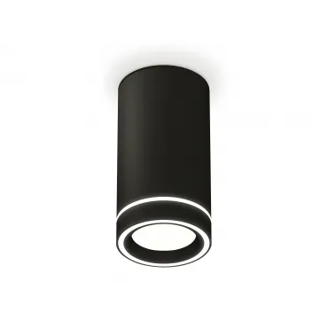Комплект накладного светильника с акрилом XS8162004 SBK/FR черный песок/белый матовый GX53 (C8162, N8434)