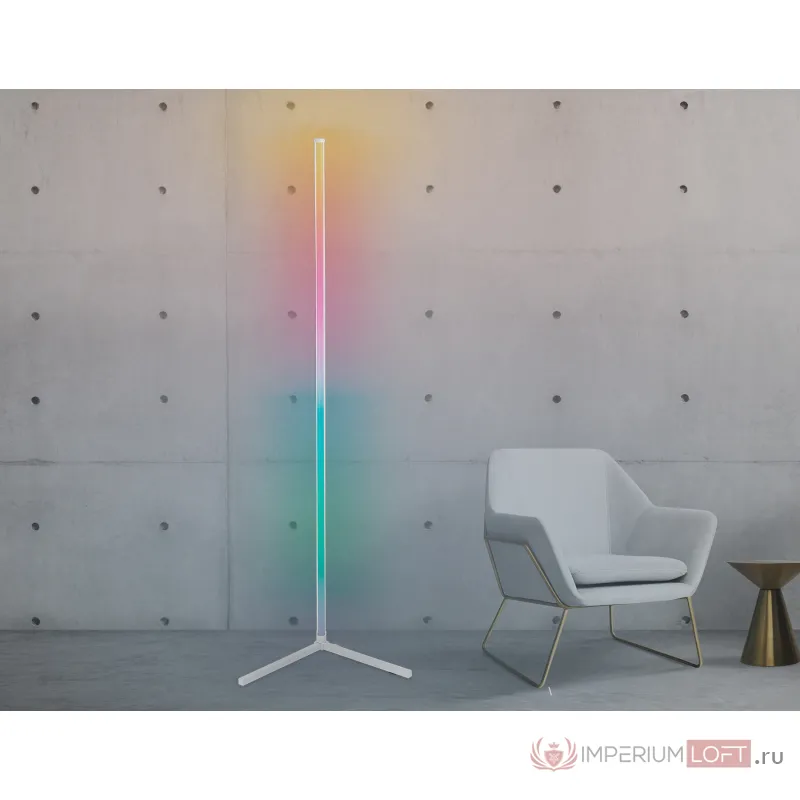 Светильник светодиодный напольный RGB с пультом FL8025 WH белый LED 20W RGB D32*1650 (ПДУ РАДИО 2.4G) от NovaLamp