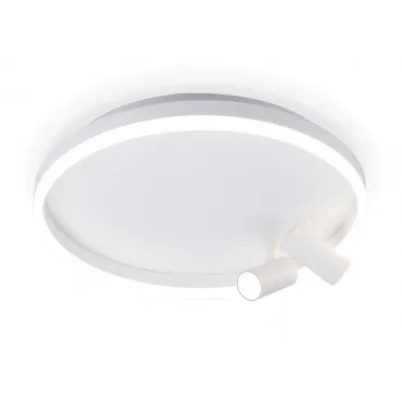 Потолочный светодиодный светильник с пультом управления FL5112/1+2 WH белый 43W 3000K-6400K D500*130 (ПДУ ИК) от NovaLamp