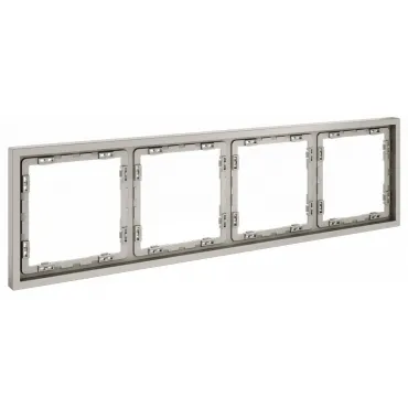 Рамка пластиковая S70 на 4 поста (кашемир) Voltum VLS100403