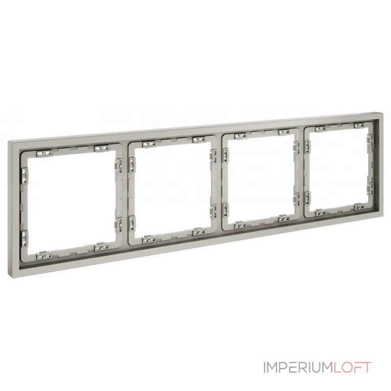 Рамка пластиковая S70 на 4 поста (кашемир) Voltum VLS100403