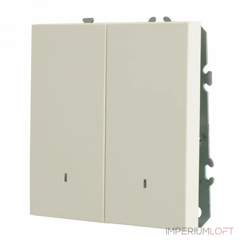 Выключатель двухклавишный с подсветкой без рамки Stekker RSW10-5102-01 49864 Выключатель двухклавишный с подсветкой без рамки Stekker RSW10-5102-01 49864
