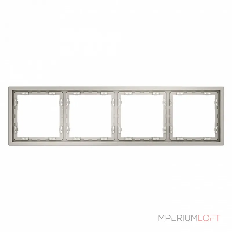 Рамка пластиковая S70 на 4 поста (кашемир) Voltum VLS100403