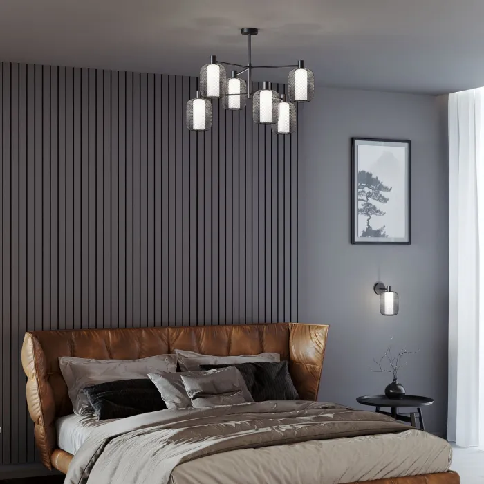 Люстра на штанге Eurosvet Voile 30191/6 черный от ImperiumLoft