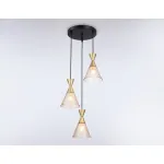 Подвесной светильник TR3175/3 BK/GD черный/золото E27/3 max 60W D360*1000 от NovaLamp
