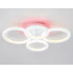 Светильник потолочный светодиодный с RGB подсветкой и пультом FA9524/2+2 WH белый 92W 6400K/3000K+RGB 560*370*110 (ПДУ РАДИО 2.4G) от NovaLamp