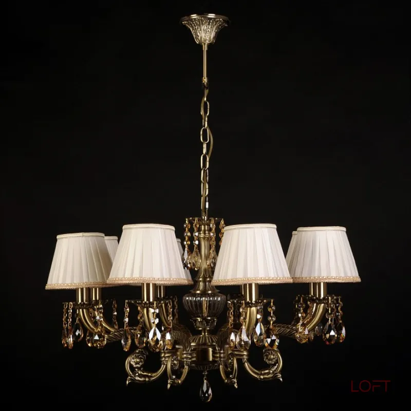 Подвесная люстра Abrasax Sylvia L.8110-8BR CRISTAL-SHADE от ImperiumLoft