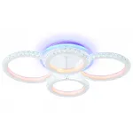 Светильник потолочный светодиодный с RGB подсветкой и пультом FA9524/2+2 WH белый 92W 6400K/3000K+RGB 560*370*110 (ПДУ РАДИО 2.4G) от NovaLamp