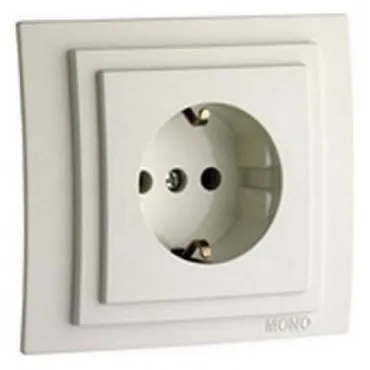 Розетка с заземлением без рамки Mono Electric Despina / Larissa 500-000121-117