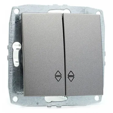 Выключатель проходной двухклавишный без рамки Mono Electric Despina / Larissa 500-002423-111