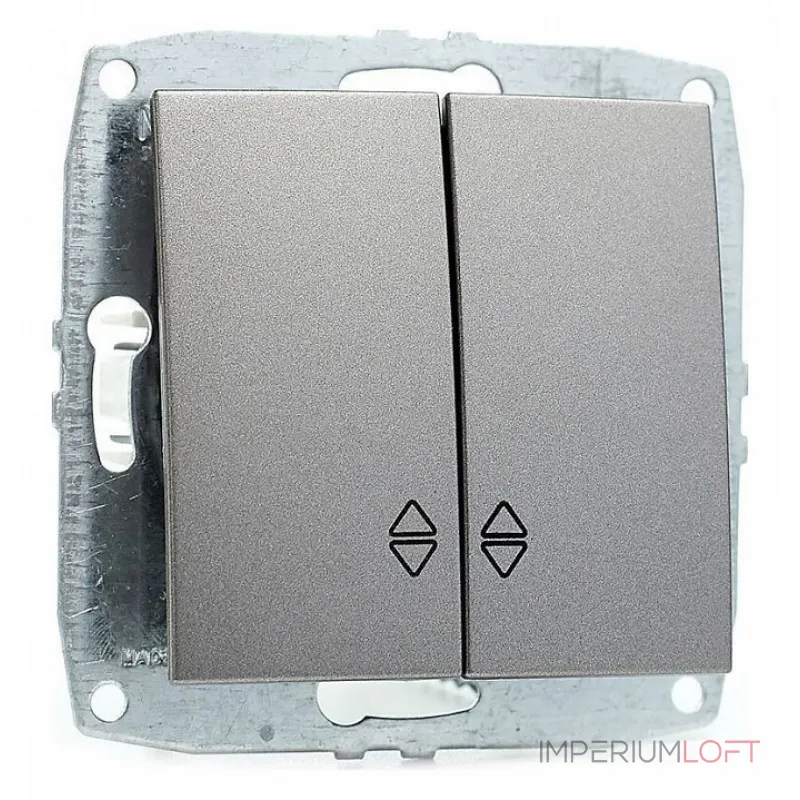 Выключатель проходной двухклавишный без рамки Mono Electric Despina / Larissa 500-002423-111