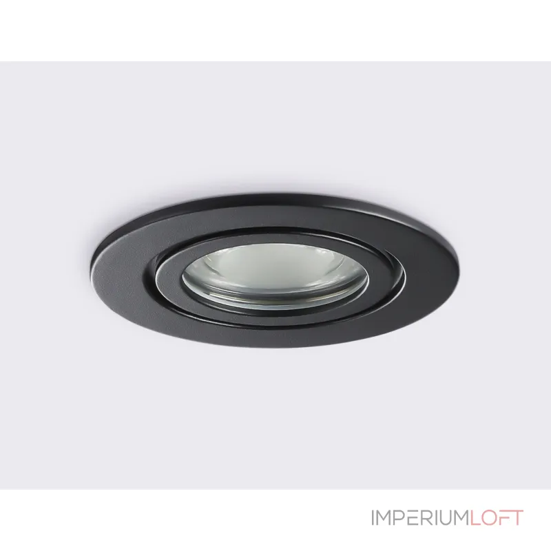 Светильник встраиваемый IP44 с высокой степенью пылевлагозащиты TN1151 BK черный IP44 GU5.3 D85*28 от NovaLamp