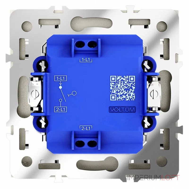 Выключатель встраиваемый S70 одноклавишный 10А (шелк) Voltum VLS010104