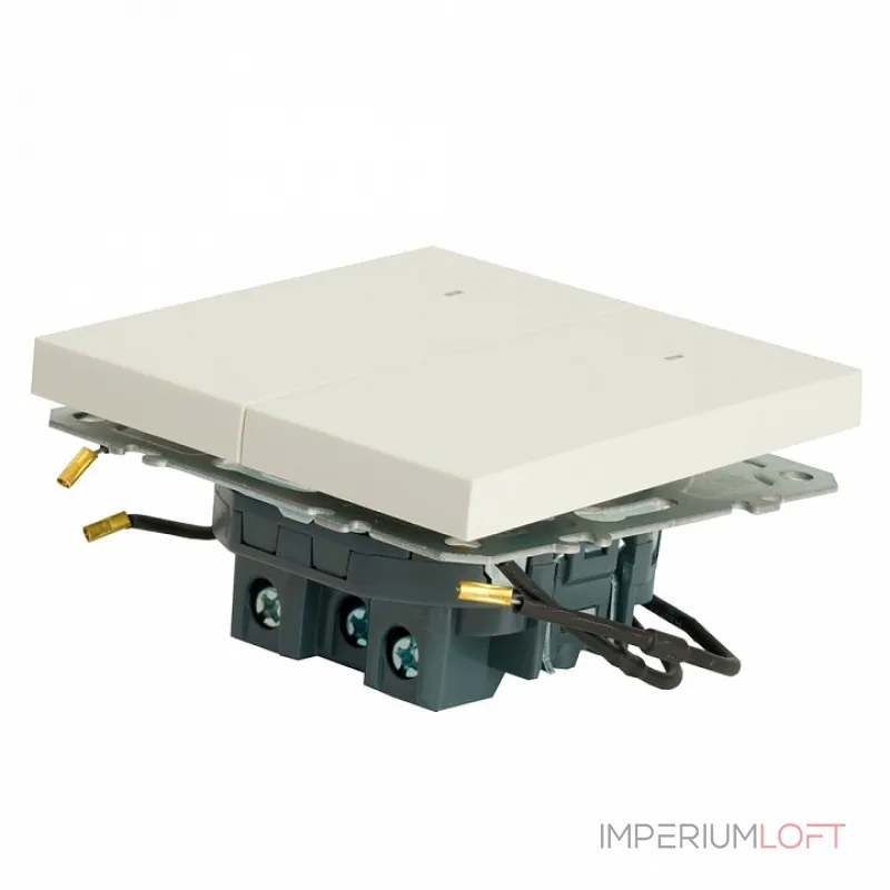 Выключатель двухклавишный с подсветкой без рамки Stekker RSW10-5102-01 49864 Выключатель двухклавишный с подсветкой без рамки Stekker RSW10-5102-01 49864