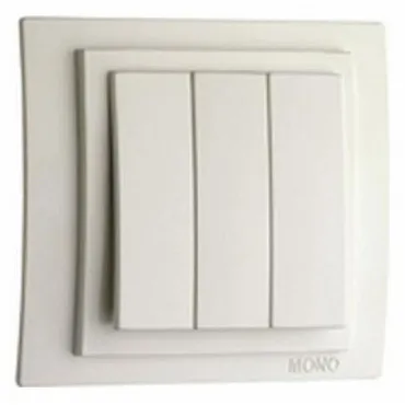Выключатель трехклавишный без рамки Mono Electric Despina / Larissa 500-000122-114