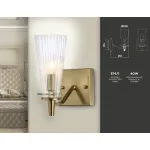 Настенный светильник TR3236 BS/FR латунь/белый матовый E14 max 40W 250*120*210 от NovaLamp
