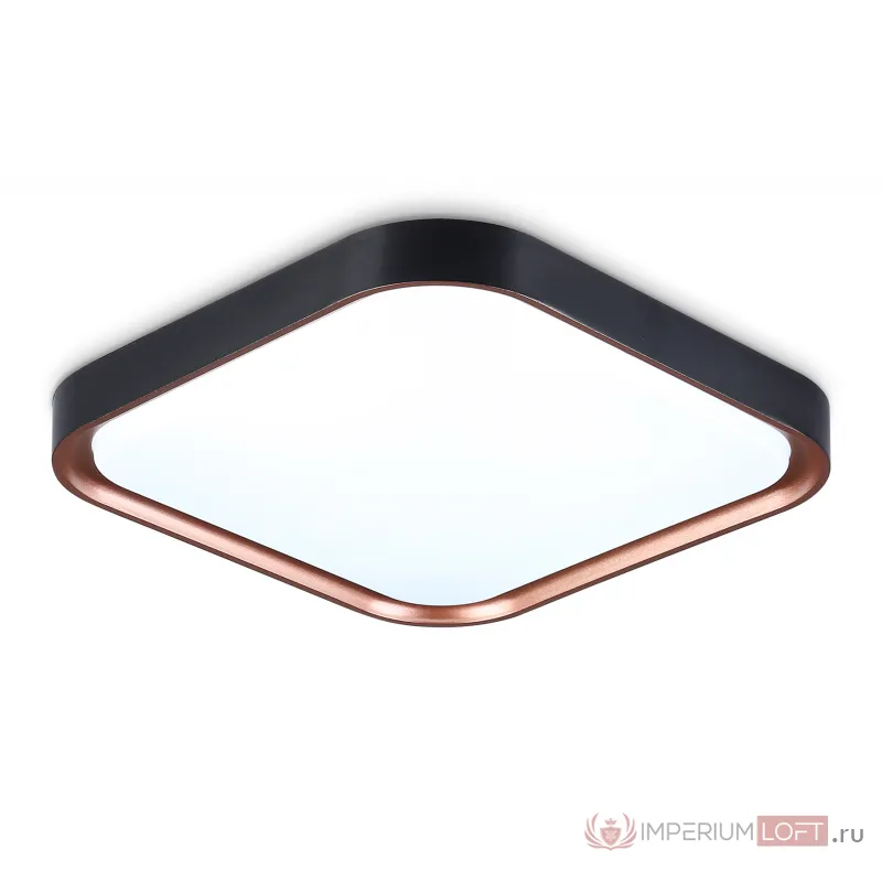 Потолочный светодиодный светильник FZ1271 BK/PGD черный/розовое золото 27W 5000K 350*350*60 (Без ПДУ) от NovaLamp