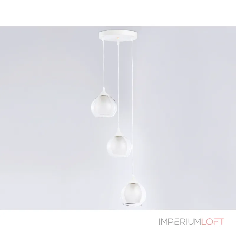 Подвесной светильник TR3540/3 WH/CL/FR белый/прозрачный/белый матовый E27*3 max 40W D281*800 от NovaLamp Подвесной светильник TR3540/3 WH/CL/FR белый/прозрачный/белый матовый E27*3 max 40W D281*800 от NovaLamp