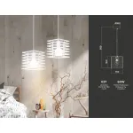 Подвесной светильник в стиле лофт TR8410 WH белый E27 max 60W 160*160*950 от NovaLamp