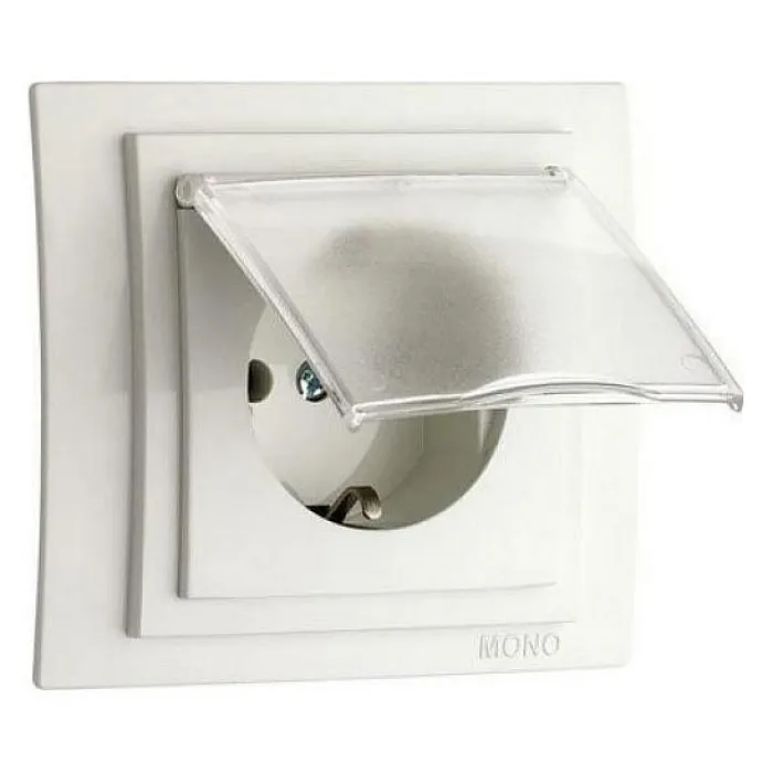 Розетка с заземлением с крышкой без рамки Mono Electric Despina / Larissa 500-000121-118 от ImperiumLoft