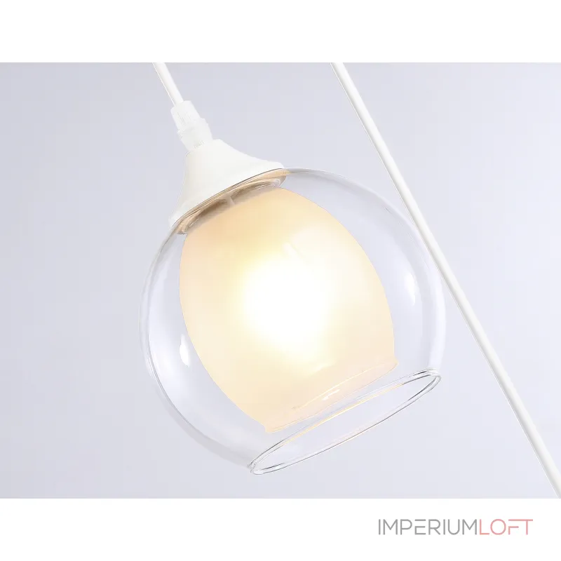 Подвесной светильник TR3540/3 WH/CL/FR белый/прозрачный/белый матовый E27*3 max 40W D281*800 от NovaLamp Подвесной светильник TR3540/3 WH/CL/FR белый/прозрачный/белый матовый E27*3 max 40W D281*800 от NovaLamp