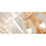 Подвесная люстра Empire Large Cascading Chandelier Gold Rectangular Crystal 