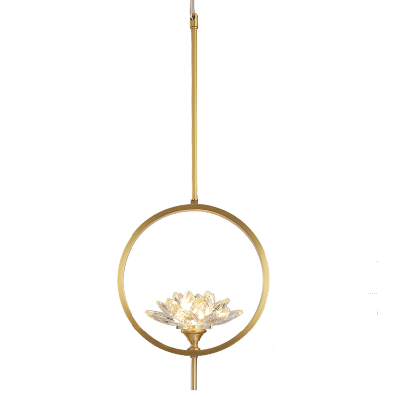 Подвесной светильник Хрустальный Цветок Лотоса Lotus flower Clear Glass pendant lamp B от ImperiumLoft