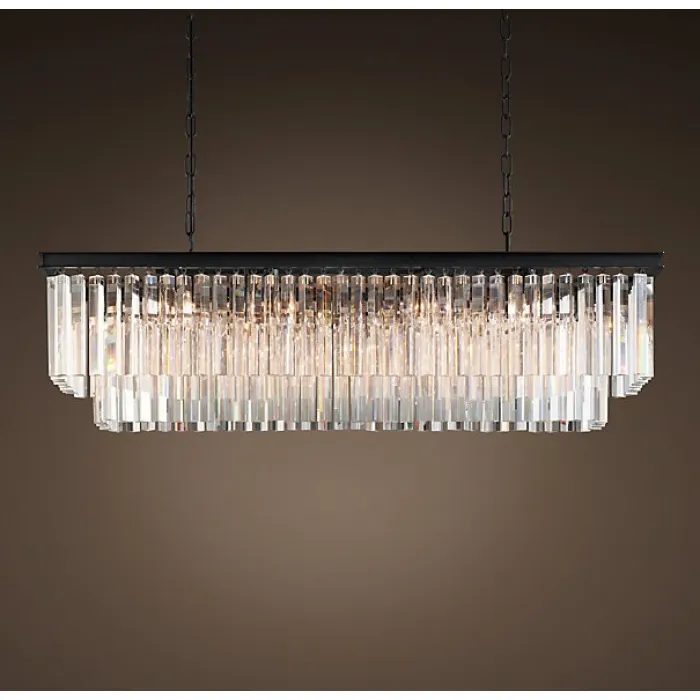 Люстра RH 1920s Odeon Clear Glass Fringe Blackiron 125 от ImperiumLoft