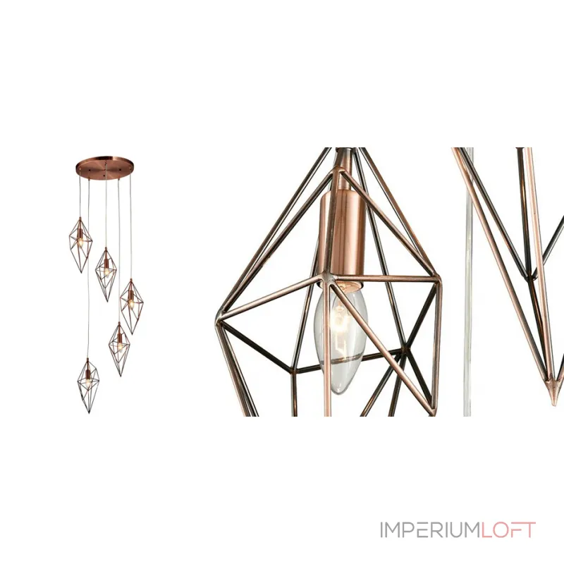 Люстра Volumetric Polygons Copper