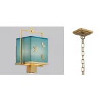 Светильник с бабочками Butterflies Blue Background Hanging lamp от ImperiumLoft