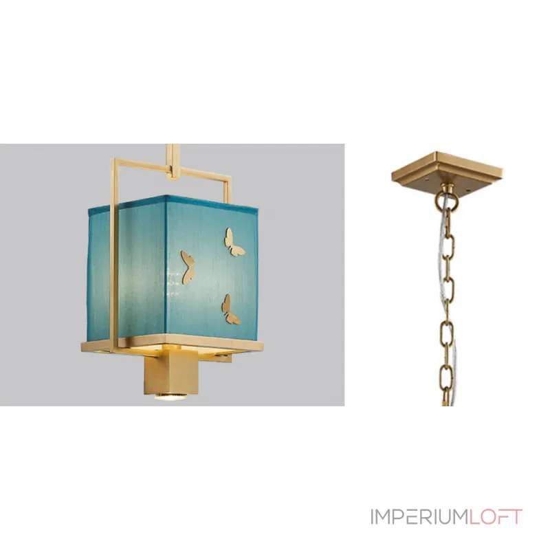 Светильник с бабочками Butterflies Blue Background Hanging lamp