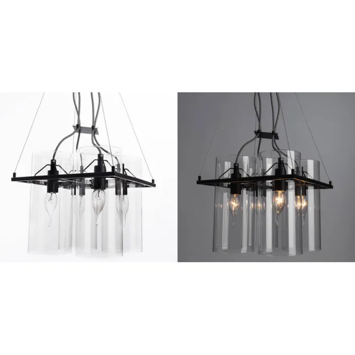 Подвесная люстра Glass Cylinder Chandelier