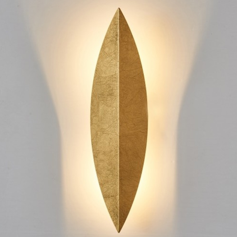 Art Deco Leaf Wall Lamp Gold от ImperiumLoft
